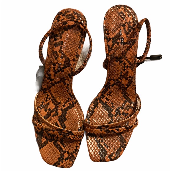 NWT Zara mid-height heeled elastic strap sandals - Picture 2 of 11